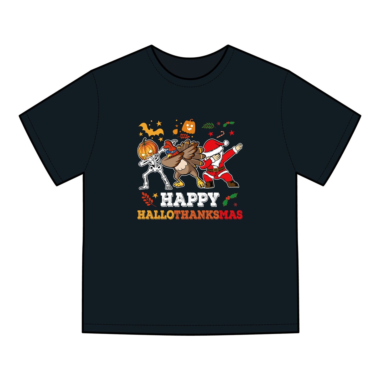 T-Shirt - Happy Hallothanksmas Unisex ComfortWash® Garment-Dyed Tee