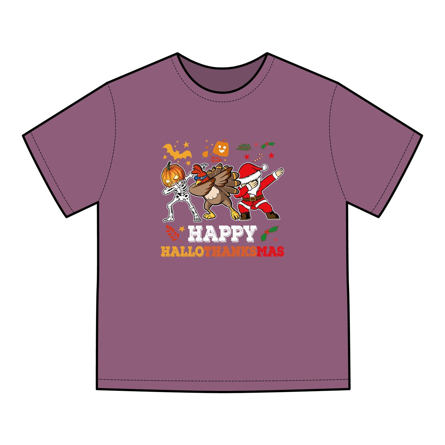 T-Shirt - Happy Hallothanksmas Unisex ComfortWash® Garment-Dyed Tee