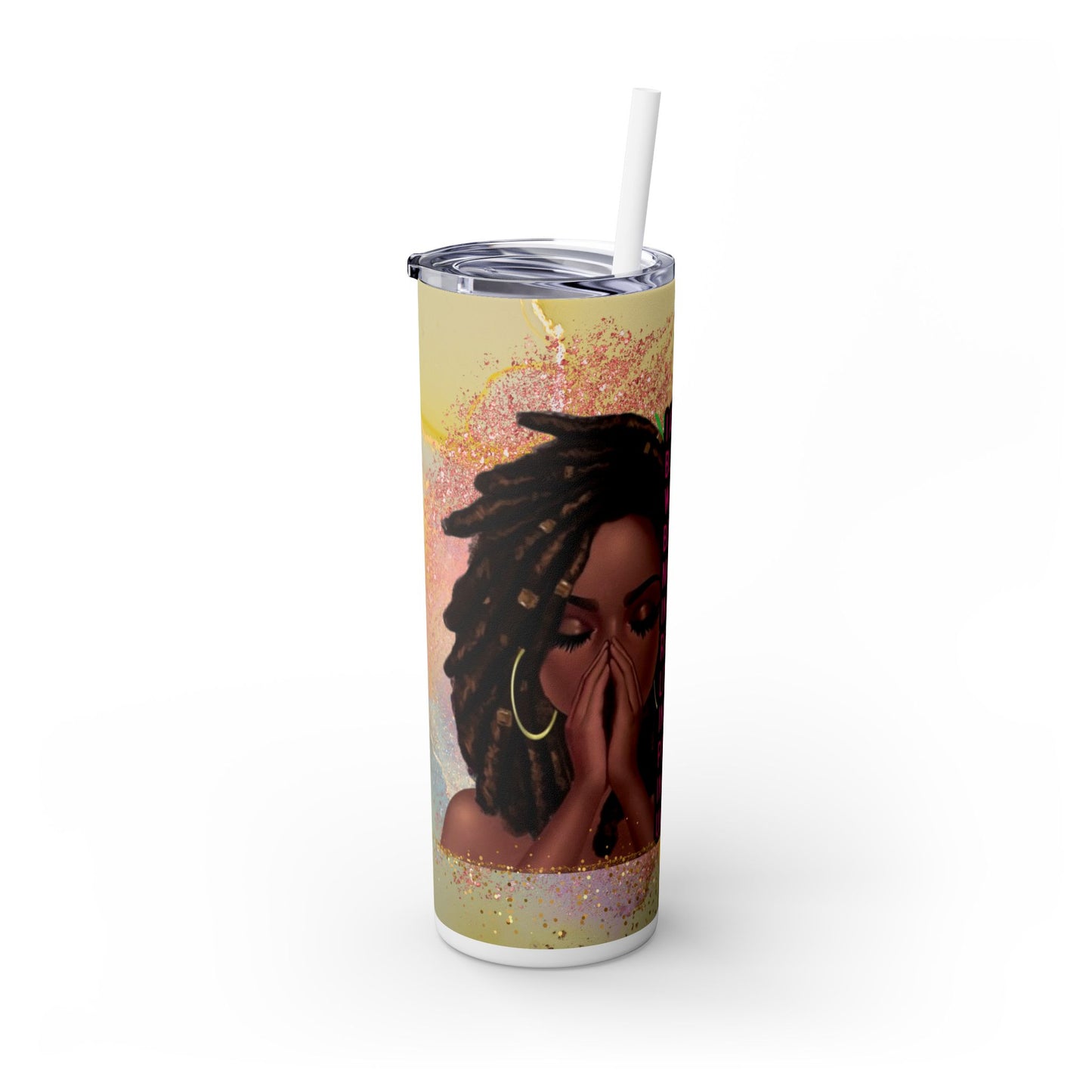 I Am Loc Girl Tumbler with Straw, 20oz