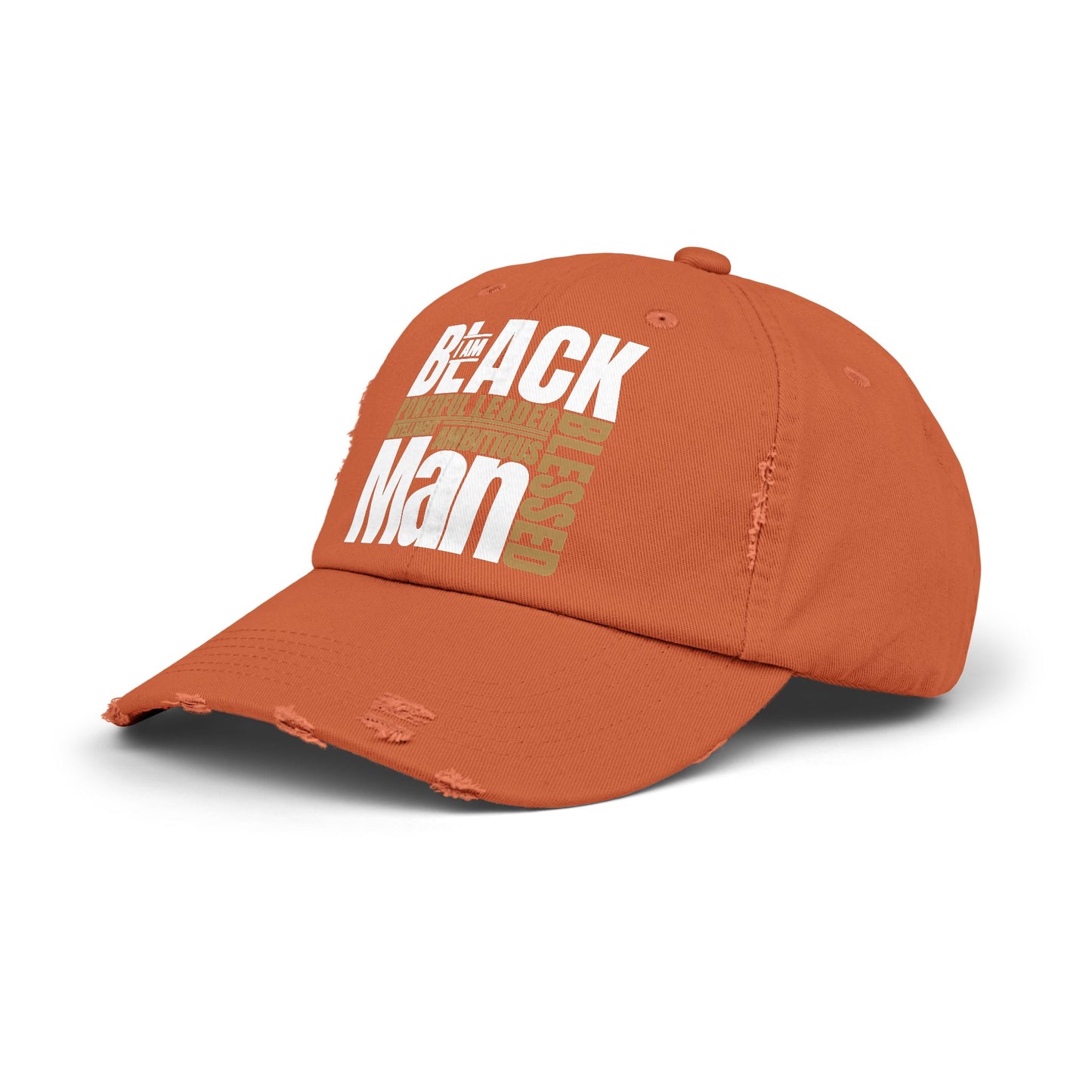 I Am Black Man  Distressed Cap