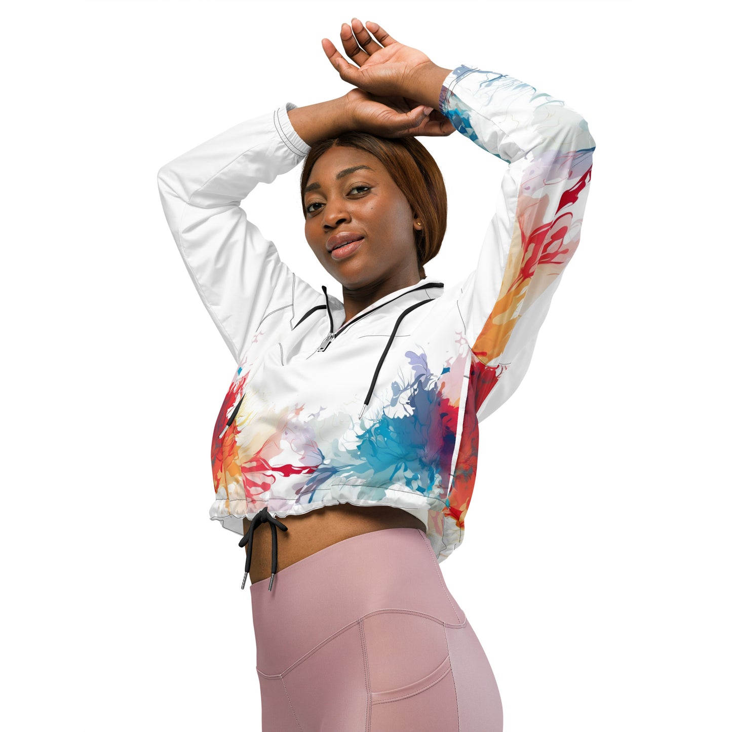 Color Splash cropped windbreaker