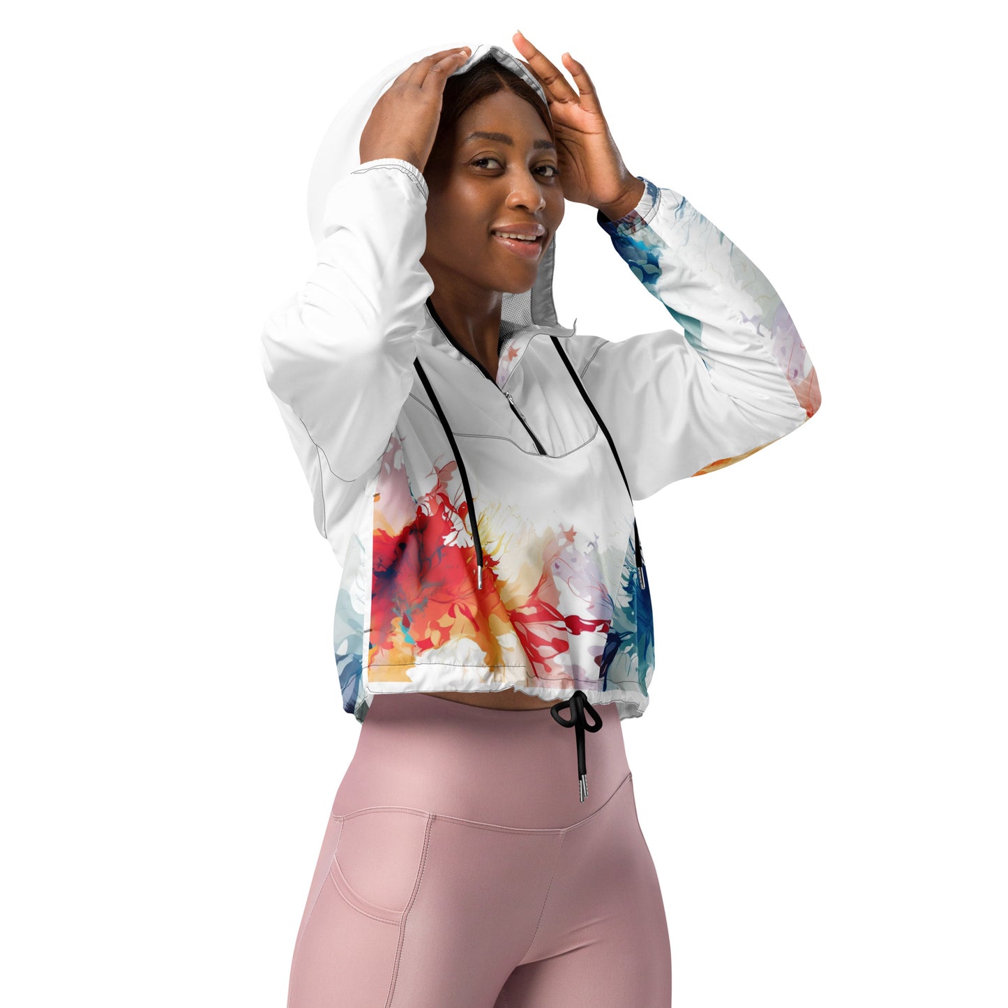 Color Splash cropped windbreaker