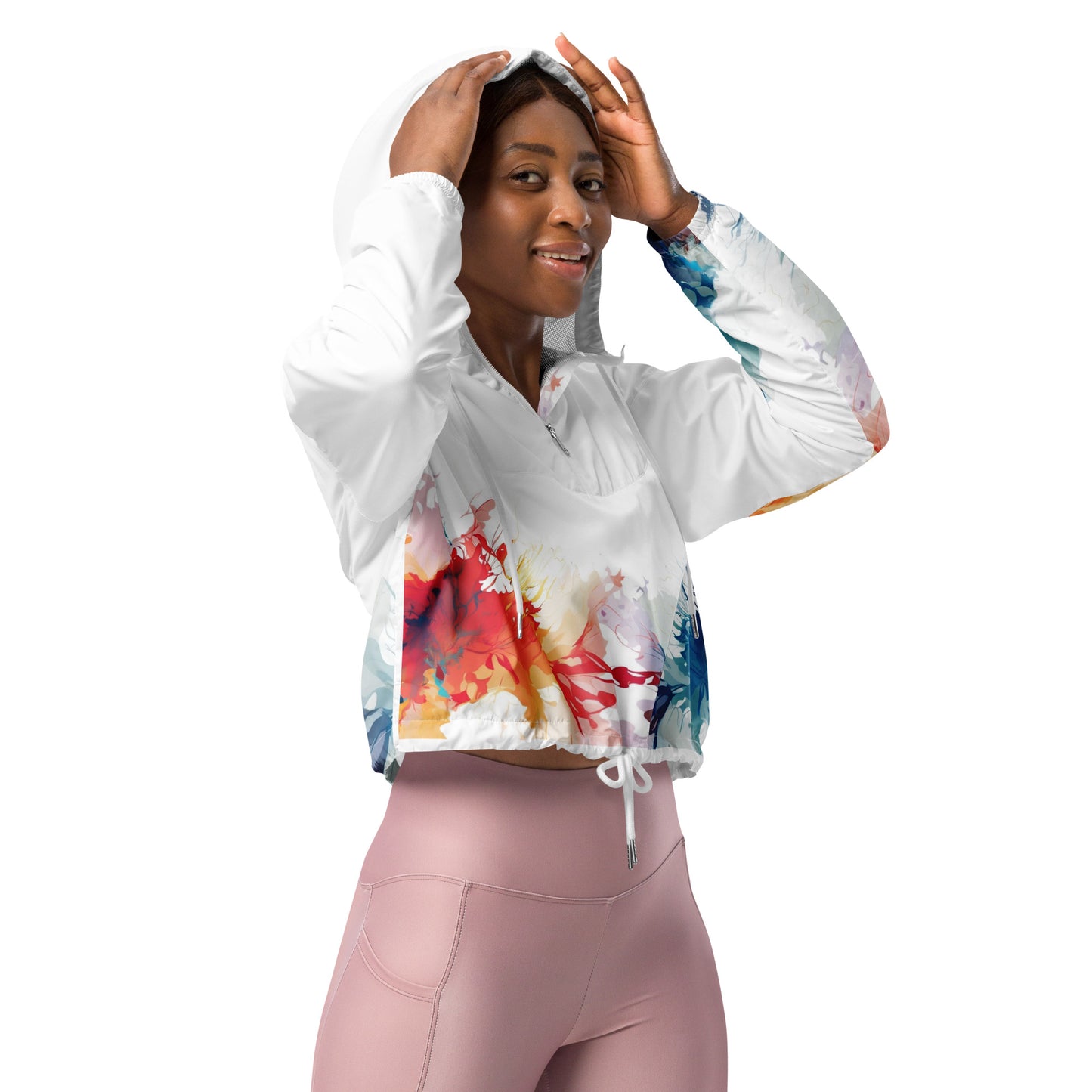 Color Splash cropped windbreaker